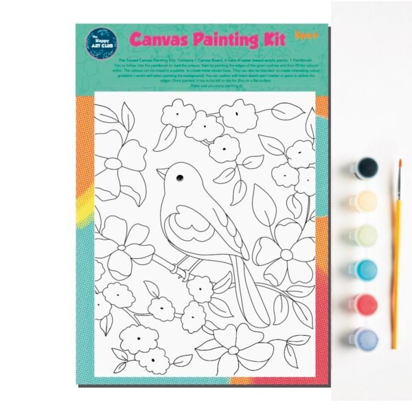 Canvas Painting Kit- Bird in the Forest